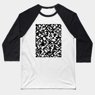 Electronic Musician Synthesizer Pattern Black Baseball T-Shirt